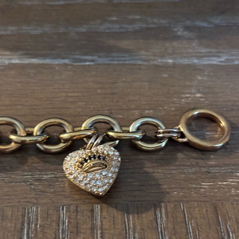 Juicy Couture bracelet Rose Gold, retro Y2K, some wear but still cute